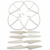 4pcs Propeller 2x CW Clockwise 2x CCW Counter Clockwise 4pcs Protection Guard for Hubsan H501S WHITE