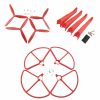 4pcs Propeller 4pcs Protection Guard 4pcs Landing Skid Set for Hubsan H501S RED