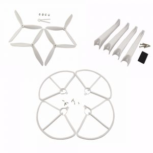 4pcs Propeller 4pcs Protection Guard 4pcs Landing Skid Set for Hubsan H501S WHITE