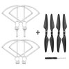 4pcs Quick Release Foldable Propeller 4pcs Protection Guard for Hubsan H117S Zino BLACK WHITE