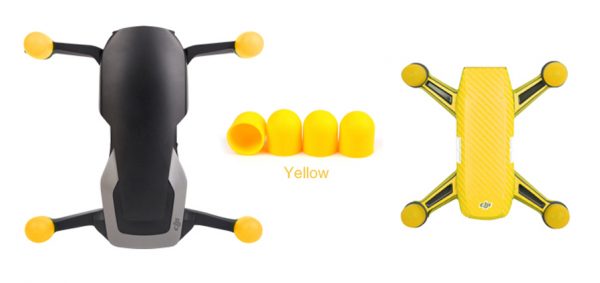 4pcs Soft Silicone Motor Protection Cover for DJI Mavic Air Spark YELLOW