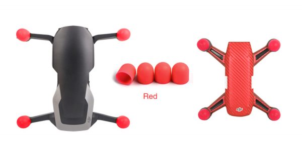 4pcs Soft Silicone Motor Protector Cover for DJI Mavic Air Spark RED