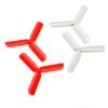 4pcs Upgraded 3 Blade Propeller for Hubsan X4 H107 JJRC 1000A JXD 385 388 392 WLtoys V252 V343 WHITE RED