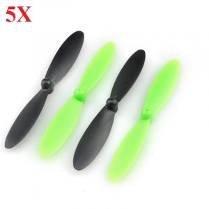 5 Sets of 4pcs Eachine 55mm Propeller for 7mm 85x20mm Coreless Motors BLACK GREEN