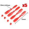 5 Sets of 4pcs Eachine 75mm Propeller for 7mm 85x20mm Coreless Motors RED