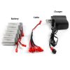 5pcs LiPo 37V 750mAh Battery Charger 5 in 1 JST Cable for MJX X400 X800 US PLUG