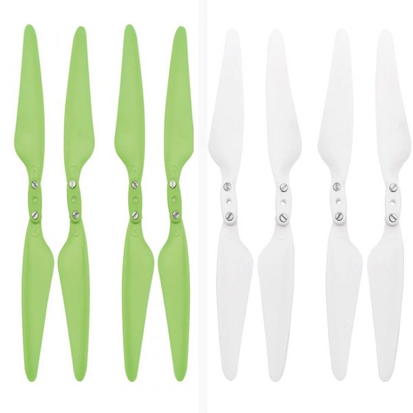 8pcs Quick Release Foldable Propeller for Hubsan H117S Zino GREEN WHITE