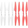 8pcs Quick Release Foldable Propeller for Hubsan H117S Zino WHITE RED