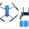 Body Shell Remote Controller Batteries Carbon Fiber Stickers Kit for DJI Mavic 2 Pro Zoom BLUE