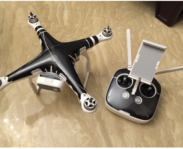 Body Shell and Remote Controller Stickers for DJI Phantom 3 BLACK