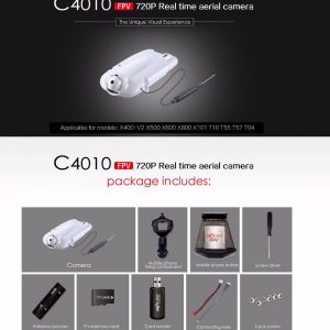 MJX C4010 FPV 720p Camera Set for MJX X101 X600 X800 2