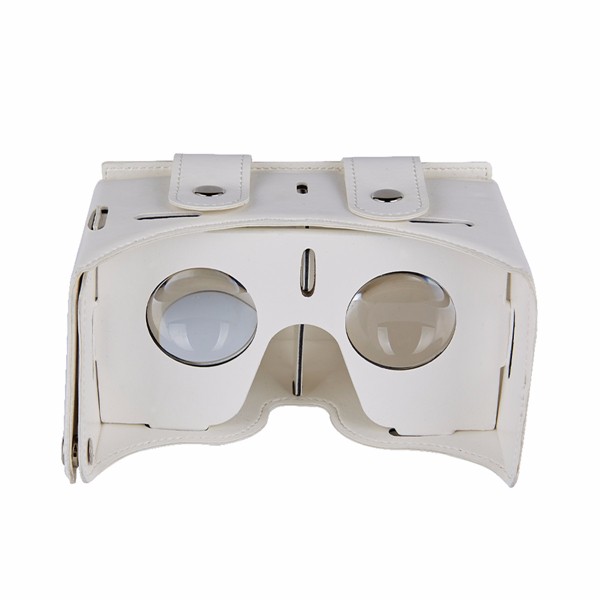 TOCHIC 3D Leather Virtual Reality Glasses for 4 55 Inch Smartphones WHITE 2