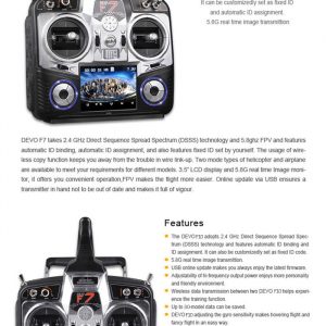 Walkera DEVO F7 7CH 58G Transmitter Remote Controller with LCD Display 2