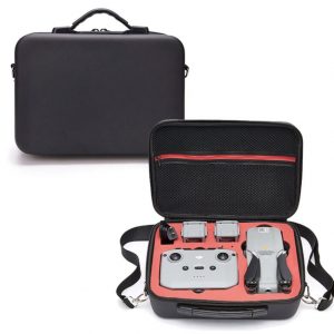 Waterproof PU EVA Storage and Carrying Bag for DJI Mavic Air 2 BLACK RED