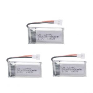 3pcs 3.7V 450mAh Battery for Hubsan H107 JJRC H31 H6C Eachine E33 E33C Wltoys U816A V252 KY101