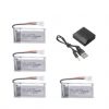 4pcs 3.7V 450mAh Battery 5 in 1 Charger for Hubsan H107 JJRC H31 H6C Eachine E33 E33C Wltoys U816A V252 KY101