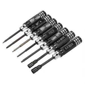 7pcs 1.5 2 2.5 3 4 5.5mm Screwdriver Tool Set BLACK 2