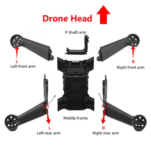 Front Back Motor Arm Full Set for DJI FPV Combo IMG2