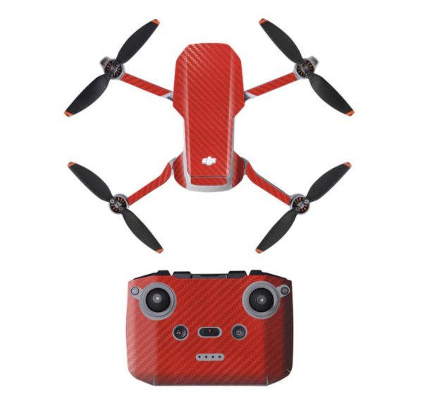 Protective Waterproof PVC Stickers for Mavic Mini 2 RED CARBON