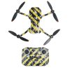 Protective Waterproof PVC Stickers for Mavic Mini 2 WORN BLACK YELLOW STRIPES