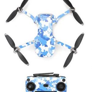 Protective Waterproof PVC Stickers for Mavic Mini BLUE CAMOUFLAGE
