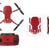 Protective Waterproof PVC Stickers for Mavic Mini RED CARBON