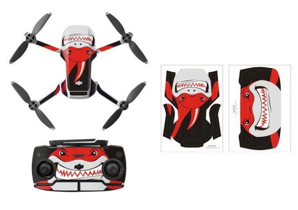 Protective Waterproof PVC Stickers for Mavic Mini RED SHARK