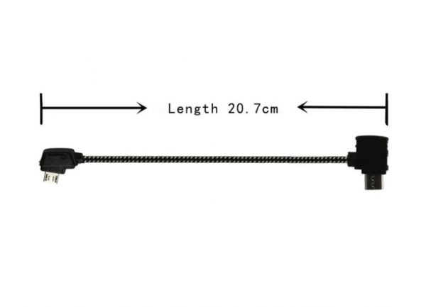 Remote Controller Nylon Data Cable for DJI Mavic Pro Platinum Air Mini 2 Pro Zoom ANDROID REVERSE MICRO USB 20.7CM