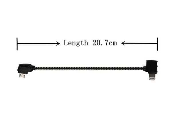 Remote Controller Nylon Data Cable for DJI Mavic Pro Platinum Air Mini 2 Pro Zoom IPHONE IOS 20.7CM