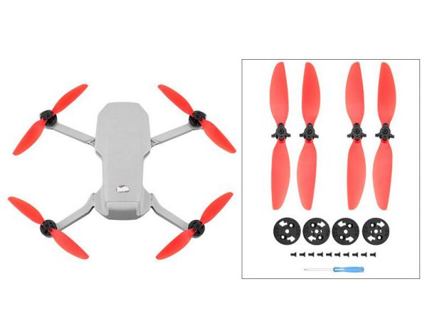 4pcs Quick Release Foldable Propeller for DJI Mavic Mini 1 Mini 2 RED