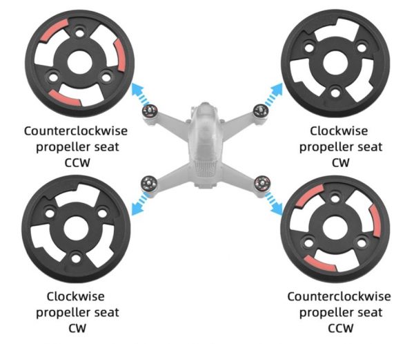 CW Clockwise CCW Counter Clockwise Propeller Mounting Plate Base Full Set for DJI FPV Combo IMG2