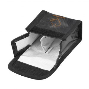 Explosion Proof Heat Resistant Battery Protection Safe Bag for DJI FPV Combo Goggles V2 BLACK SIZE M for 2 Batteries