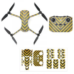 Protective Waterproof PVC Stickers for Mavic Air 2 BLACK YELLOW STRIPES IMG1