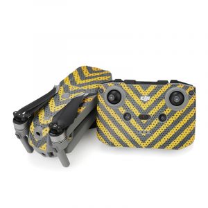 Protective Waterproof PVC Stickers for Mavic Air 2 BLACK YELLOW STRIPES IMG2