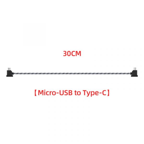 12CM or 30CM Nylon Data Cable for DJI Mavic Mini Mavic 2 Mavic Pro Air Spark 30cm type c