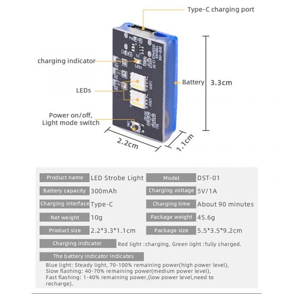 Universal Flash Strobe Light for DJI Phantom Mavic 2 Air 2 2S Mini 1 2 Spark FIMI X8 SE 2020 IMG5