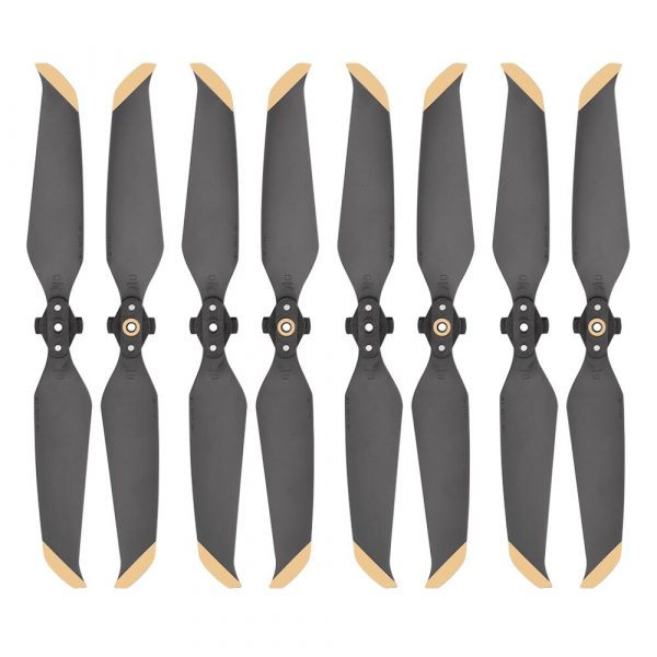 8pcs 7238F Low Noise Quick Release Propeller for DJI Mavic Air 2 2S BLACK GOLD IMG1