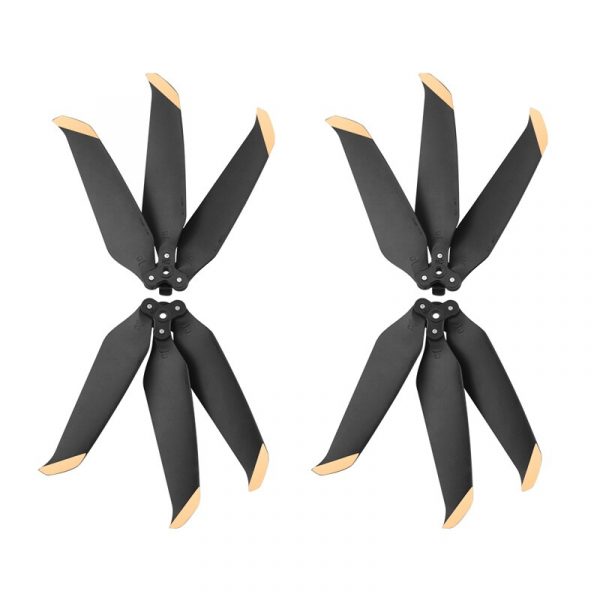 4pcs Foldable Quick Release 3 Blade Propeller for DJI Mavic Air 2 2S Drones black gold