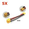 5pcs XT60 Connector Male Female Y Splitter Parallel Cable 14AWG for Drone Battery 1M2F