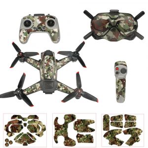 Full Waterproof Protective Stickers for DJI FPV Drone Goggles V2 Glasses Camouflage 3D