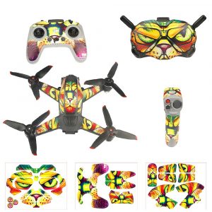 Full Waterproof Protective Stickers for DJI FPV Drone Goggles V2 Glasses Lion