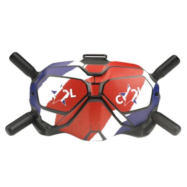 Waterproof Protective Stickers for DJI FPV Goggles V2 Glasses Blue Red and White Star