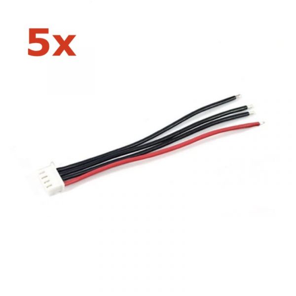 5pcs JST XH LiPo Battery Plug Connector Cable 22AWG 100mm for Drones 3S