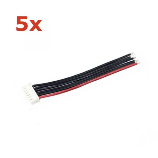 5pcs JST XH LiPo Battery Plug Connector Cable 22AWG 100mm for Drones 5S
