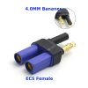 Connectors Adapter EC5 Female to 4.0mm Banane for DIY Drones Lipo Battery