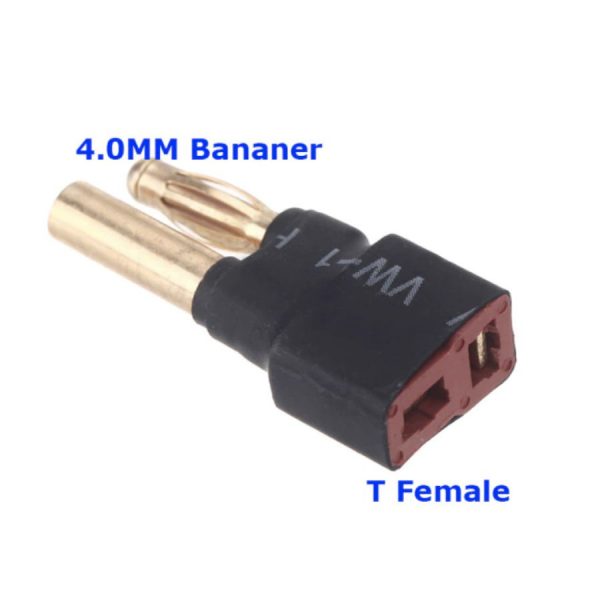 Connectors Adapter T Female to 4.0mm Banana for DIY Drones Lipo Battery
