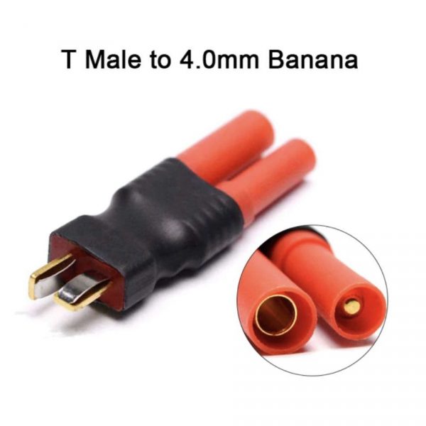 Connectors Adapter T Male to 4.0mm Banana for DIY Drones Lipo Battery 1 1