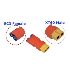 Connectors Adapter XT60 Male to EC3 Female for DIY Drones Lipo Battery