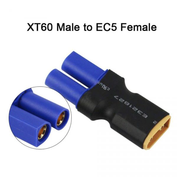 Connectors Adapter XT60 Male to EC5 Female for DIY Drones Lipo Battery