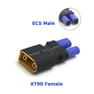 Connectors Adapter XT90 Female to EC5 Male for DIY Drones Lipo Battery
